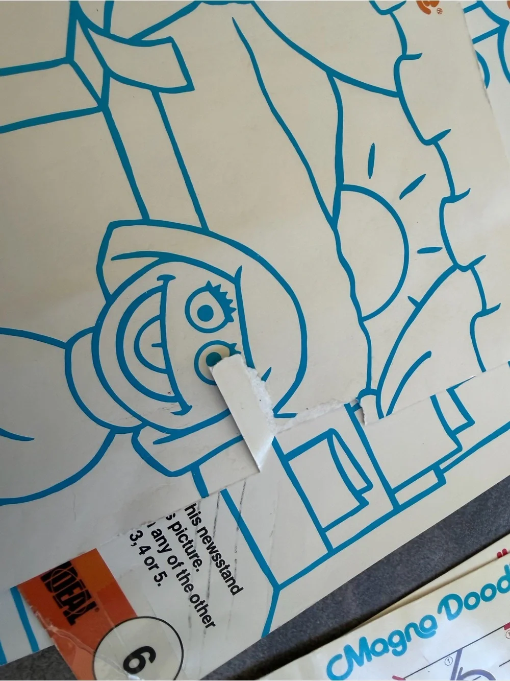 Sesame Street 1989 Draw n Learn Magna Doodle sheets